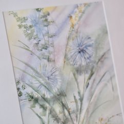 Malovaný obraz pampelišky - 52 x 43 cm