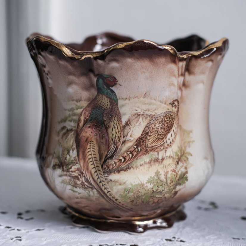 Vintage keramický květináč England 18x19 cm