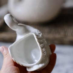 Keramický menší květináč labutě 12 cm