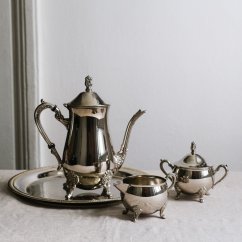 Postříbřená sada na čaj/kávu
