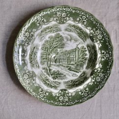 Zelený hluboký talíř  W.H.Grindley