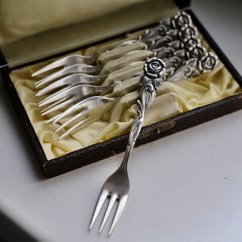 Sada postříbřených dezertních vidliček 6ks