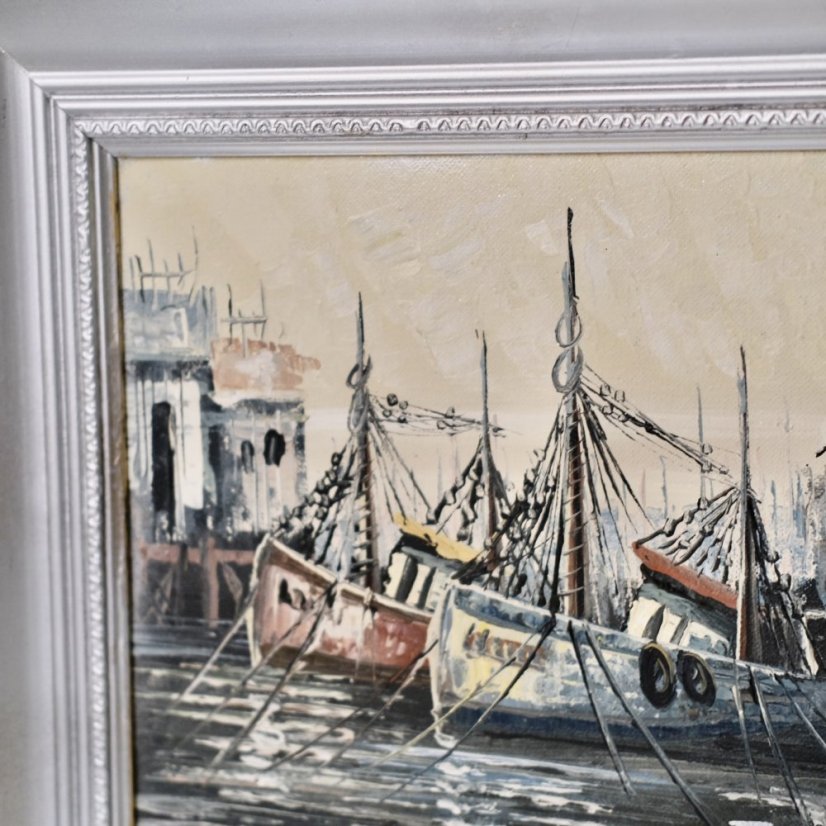 Ručně malovaný obraz v rámu 30 x 35 cm