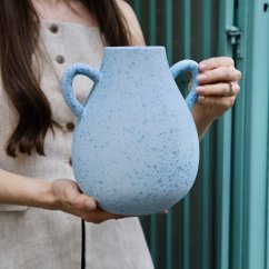 Keramická váza s oušky 23 cm