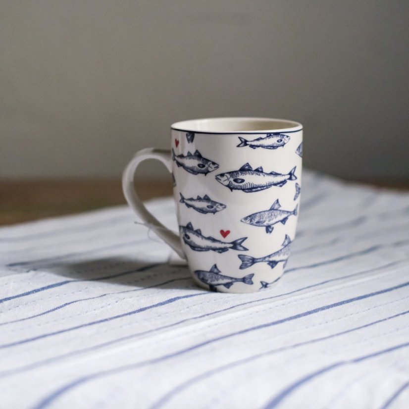 Porcelánový hrnek rybičky 350 ml - Clayre&Eef
