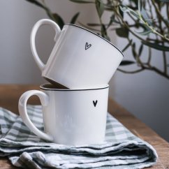 Keramický hrnek srdíčko Clayre & Eef 300 ml
