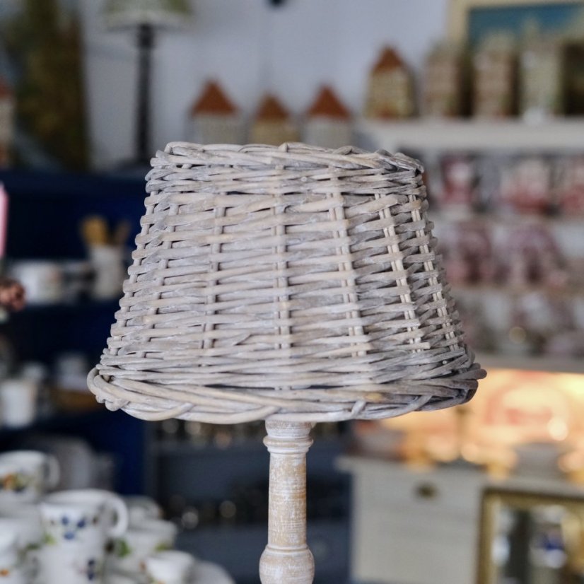 Stolní lampa dřevěná 40 cm