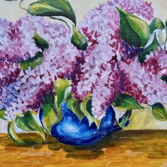 Ručně malovaný obraz v rámu 56 x 46 cm