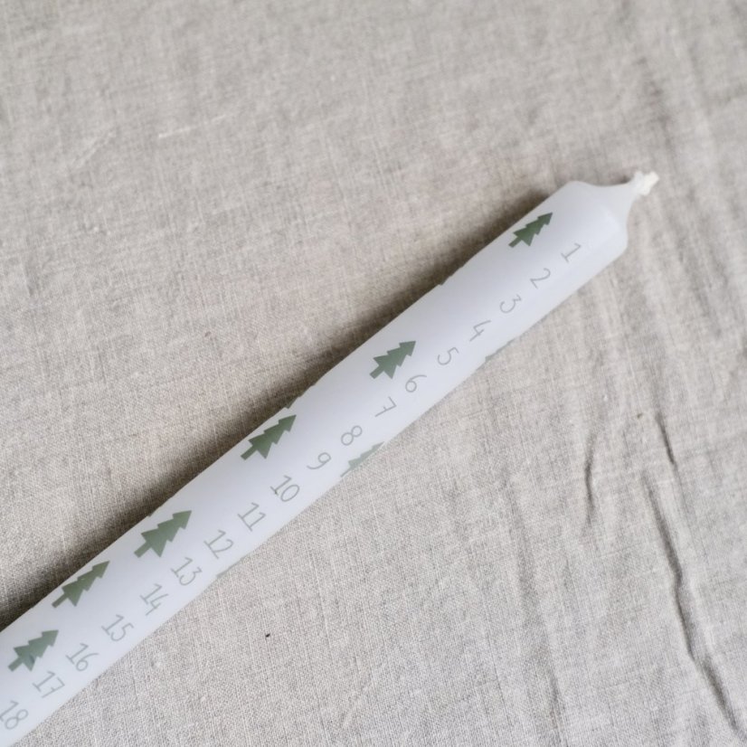 Adventní svíčka 28 cm - Barva: Červená