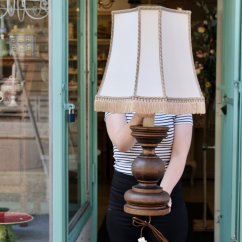 Stolní lampa dřevěná 78 cm
