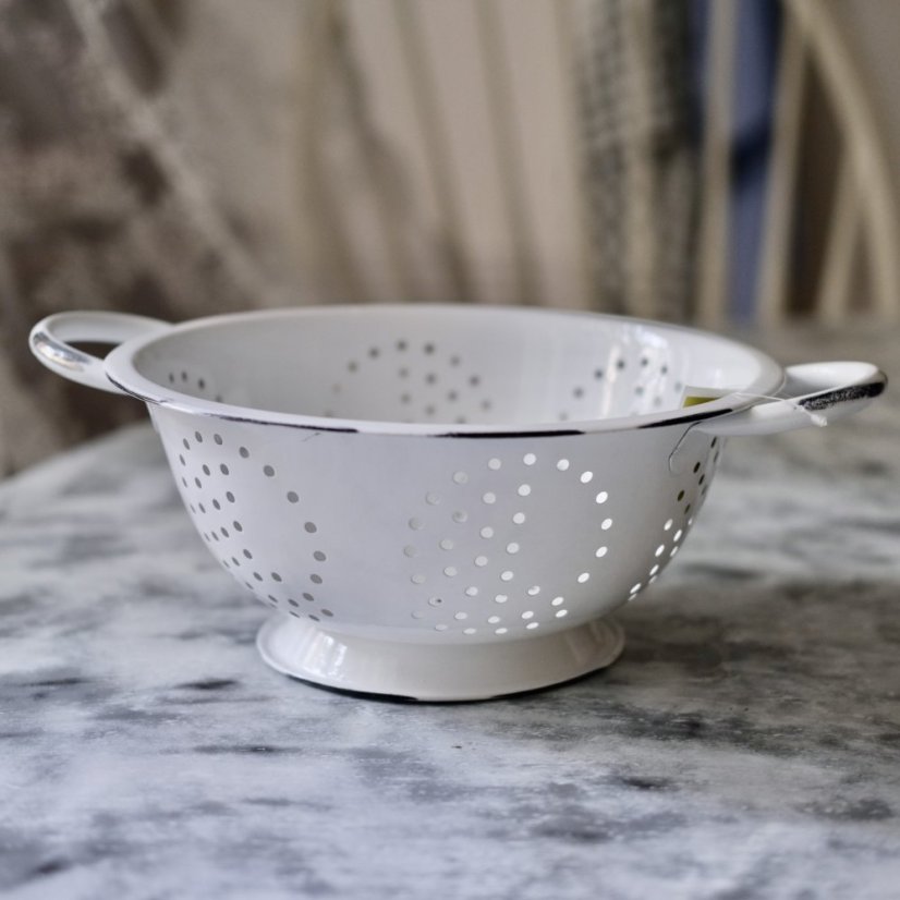 Plechový cedník 24 cm - Barva: Žlutá