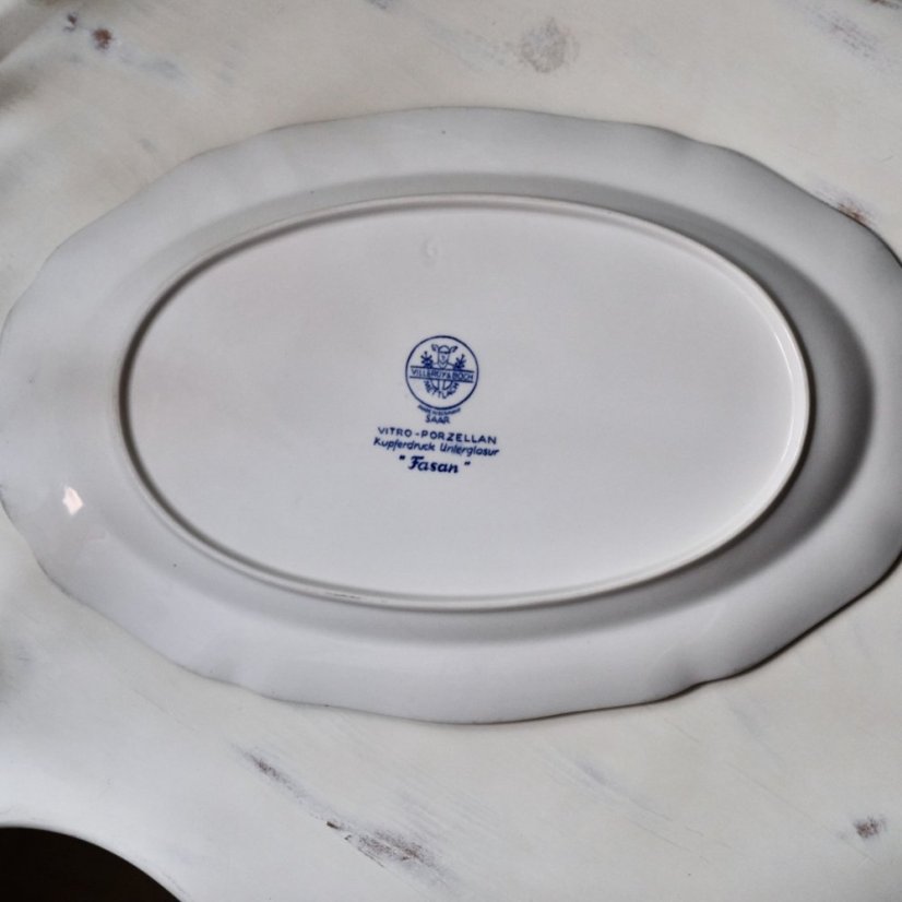 Porcelánový tác 32 x 21 cm  Villeroy & Boch Fasan modrý