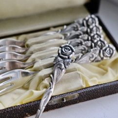 Sada postříbřených dezertních vidliček 6ks