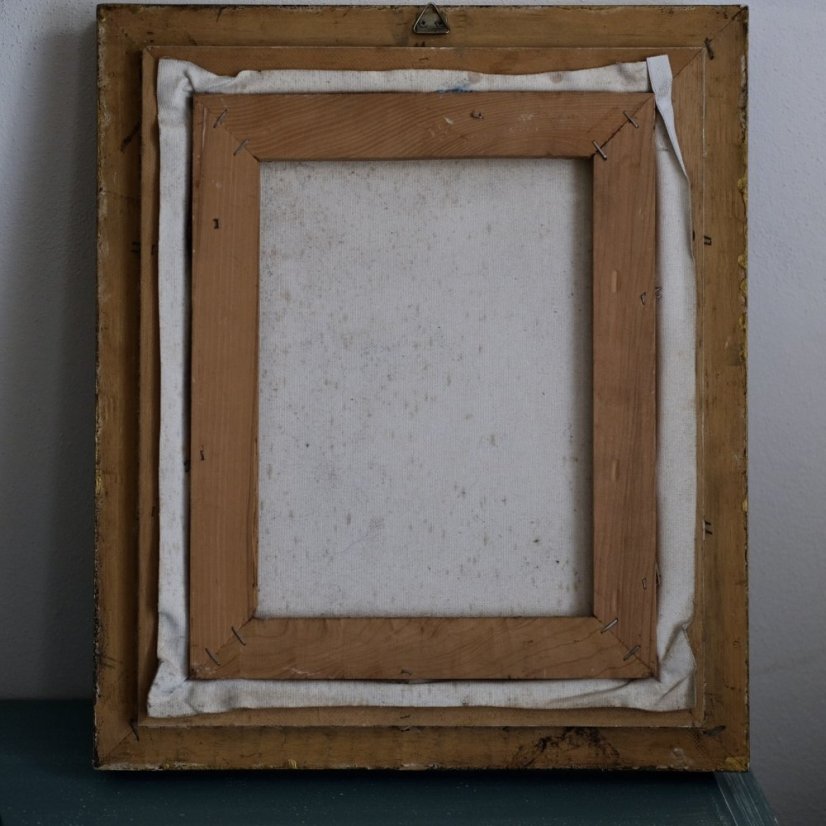 Ručně malovaný obraz v rámu 40 x 34 cm