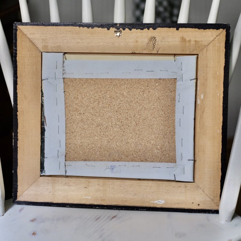 Ručně malovaný obraz v rámu 30 x 35 cm