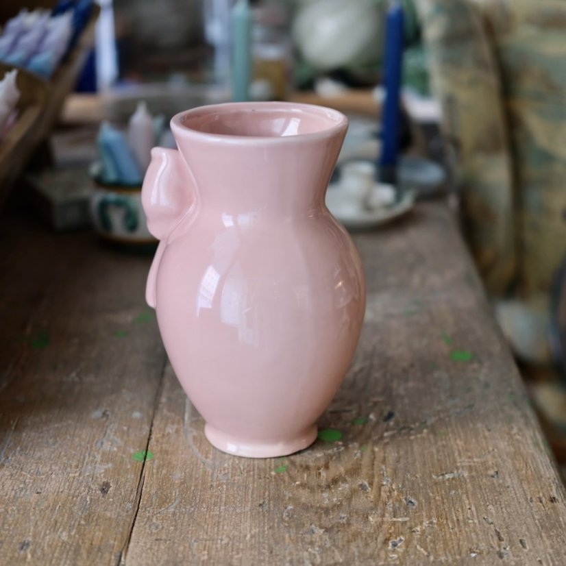 Keramická růžová váza 22 cm
