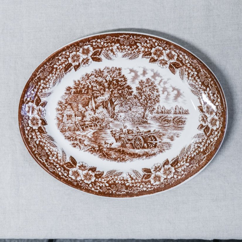 Vintage oválný tác/mísa 31 x 24 cm - England