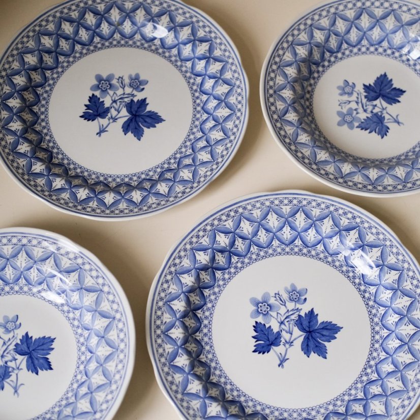 Talíř SPODE 26 cm bílo-modrý