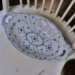 Porcelánová mísa bílomodrá 35 x 21 cm