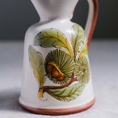 Keramický džbán s ručně malovaným motivem kaštanu 15 cm