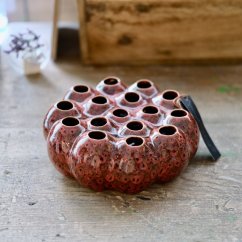 Keramická váza pro více kytek větší 19 x 7 cm
