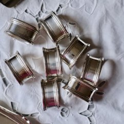 Postříbrné kroužky na ubrousky sada 4ks