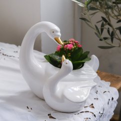 Květináč labutě 25x21 cm