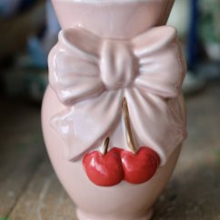 Keramická růžová váza 22 cm