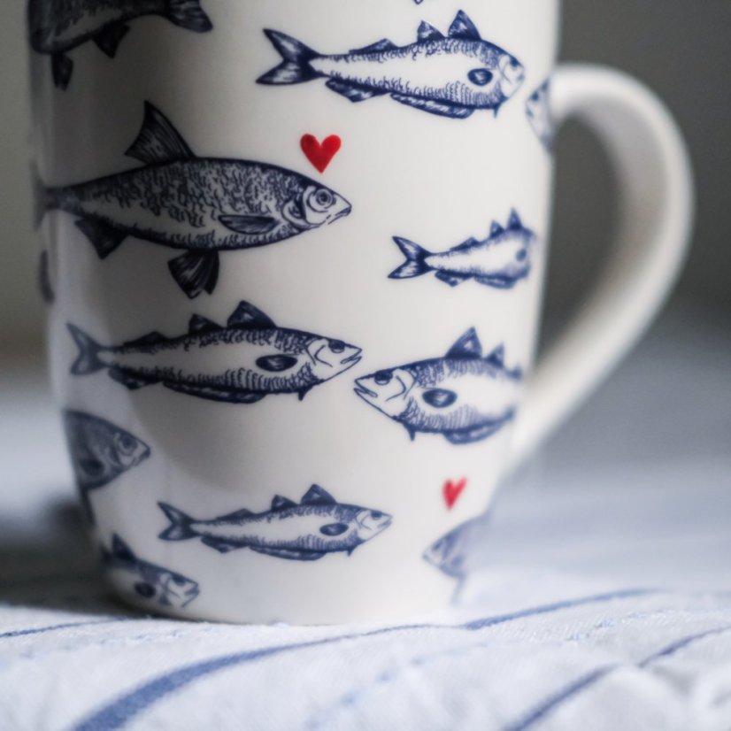 Porcelánový hrnek rybičky 350 ml - Clayre&Eef
