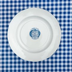 Anglický talíř 25cm bílo modrý