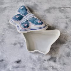 Keramická doza motýl 12 x 4 cm