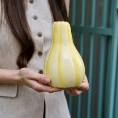 Keramická váza dýně 19 cm