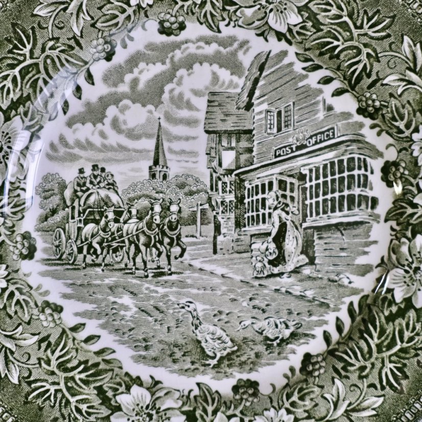 Snídaňový talíř Coaching Taverns Staffordshire England 20 cm