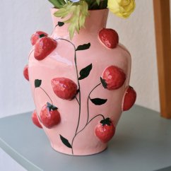 Keramická vaza jahody  32 cm