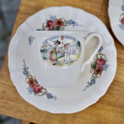 Francouzský šálek s podšálkem 100 ml Obernai Sarreguemines