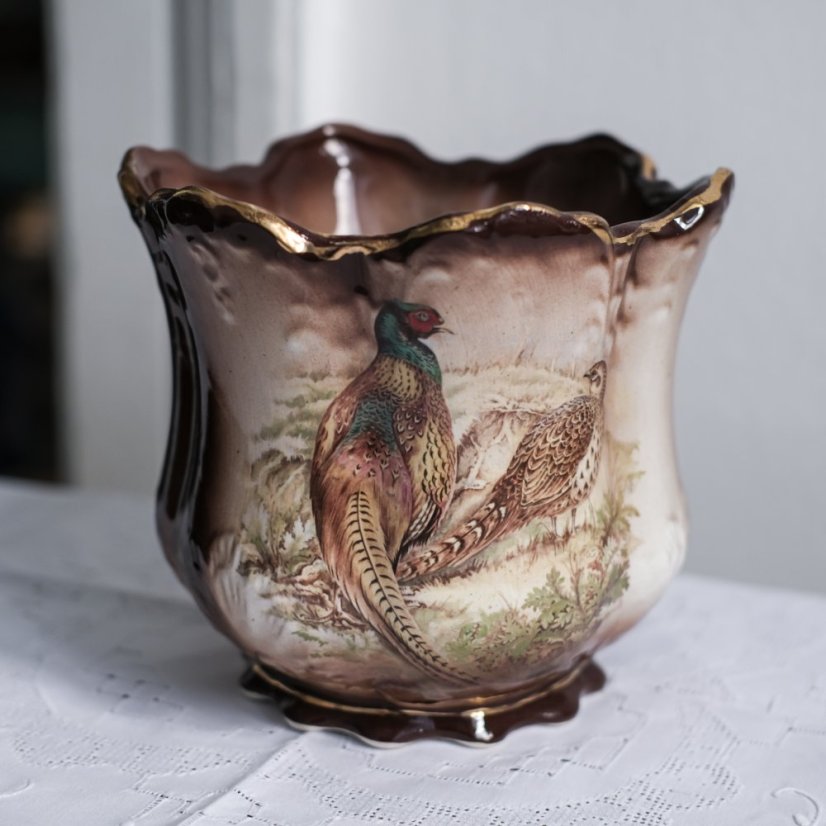 Vintage keramický květináč England 18x19 cm