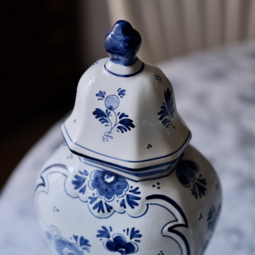 Porcelánová doza Delft Ginger Jar 37 cm