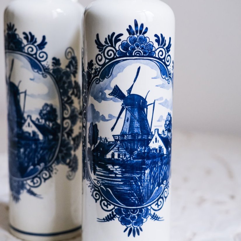 Vintage láhev s korkovou zátkou Delft