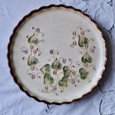 Keramický závěsný talíř s botanickým motivem 25 cm