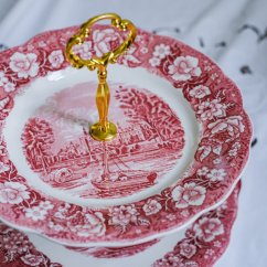 Vintage etažér Palissy England 26/25cm