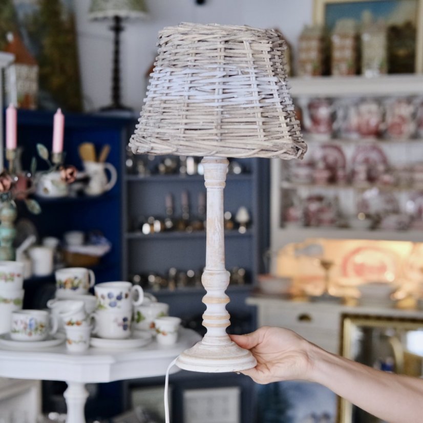Stolní lampa dřevěná 44 cm