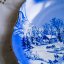 Porcelánový závěsný talíř se zimním motivem 20 cm Japan