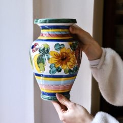 Ručně malovaná keramická váza Italy 26 cm