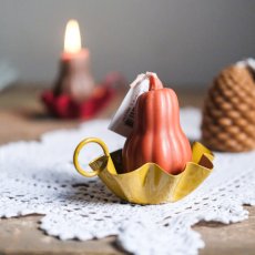 Sojová svíčka ve tvaru dyně 5,4x9 cm oranžová