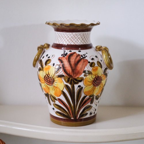 Malovaná váza keramika 24 cm