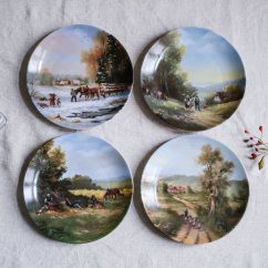 Sada porcelánových talířků 4 seasons Bavaria Germany 19 cm