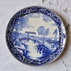Vintage závěsný talíř Delft 25 cm