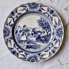 Vintage závěsný talíř Delft 25 cm