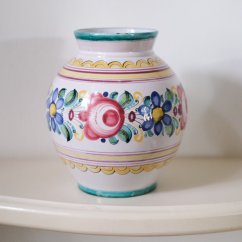 Malovaná váza keramika 18 cm