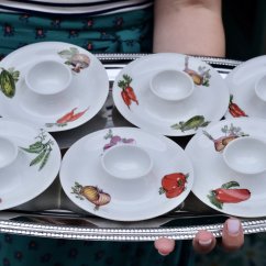 Sada porcelánových kalíšku na vejce 6x